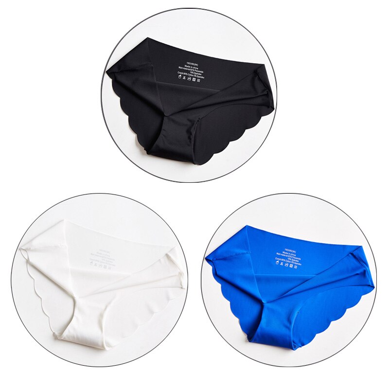 3PC Seamless Panties Ultra-thin Underwear Comfort Intimates Lingerie Low-Rise Female briefs