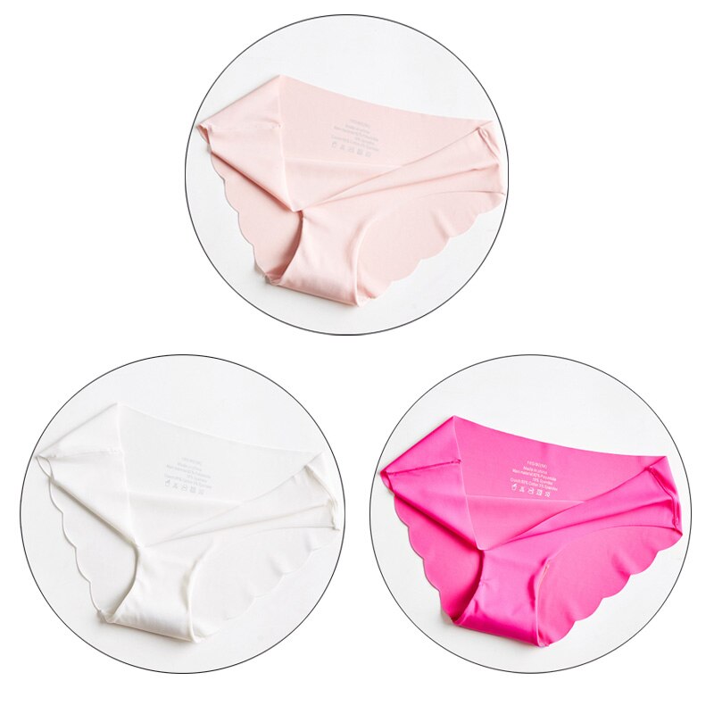3PC Seamless Panties Ultra-thin Underwear Comfort Intimates Lingerie Low-Rise Female briefs