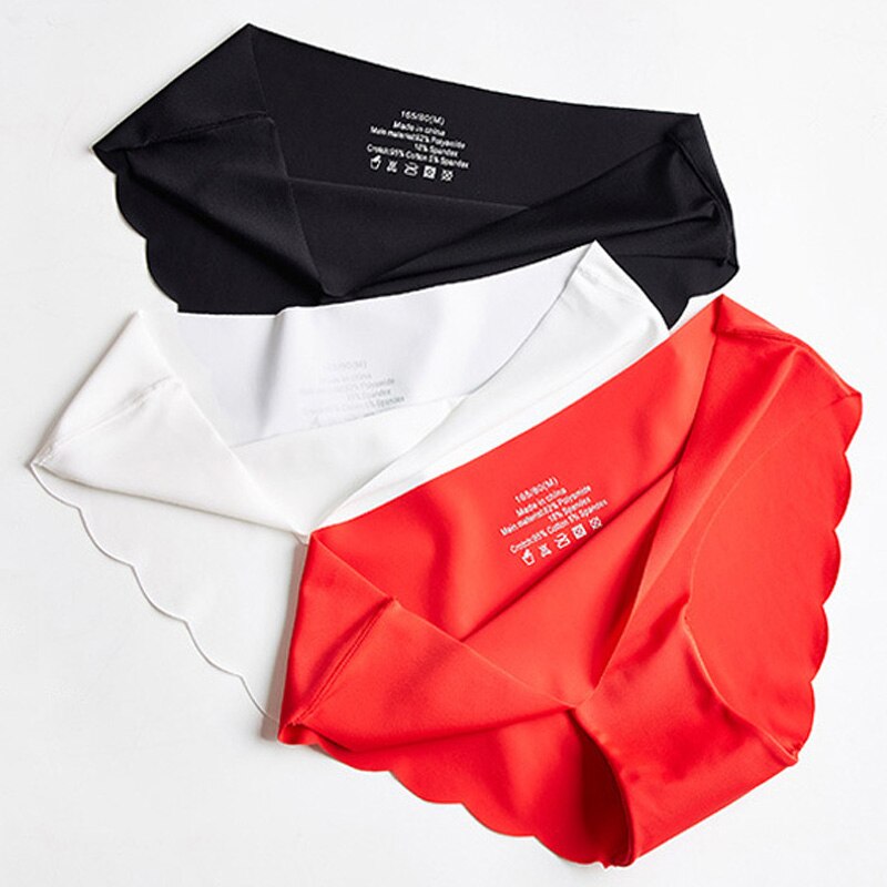 3PC Seamless Panties Ultra-thin Underwear Comfort Intimates Lingerie Low-Rise Female briefs