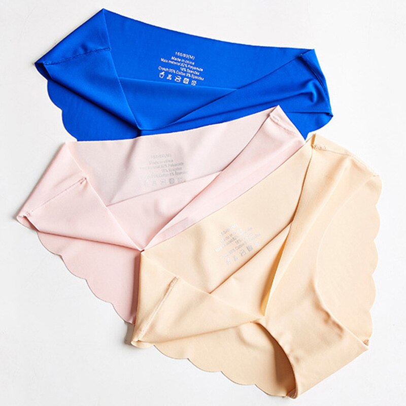 3PC Seamless Panties Ultra-thin Underwear Comfort Intimates Lingerie Low-Rise Female briefs
