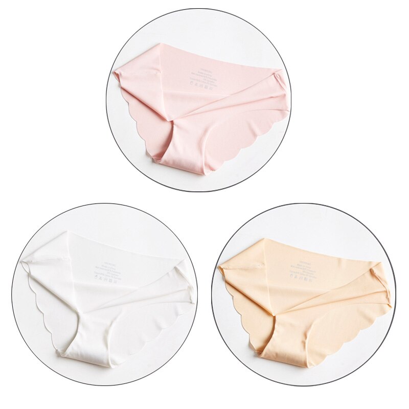 3PC Seamless Panties Ultra-thin Underwear Comfort Intimates Lingerie Low-Rise Female briefs