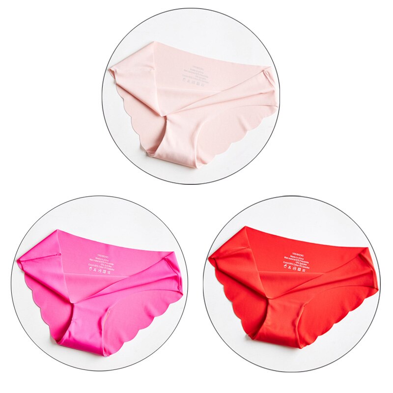 3PC Seamless Panties Ultra-thin Underwear Comfort Intimates Lingerie Low-Rise Female briefs