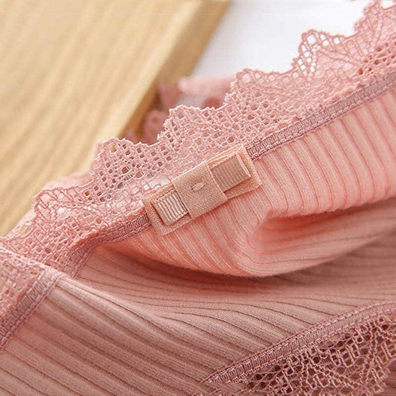 3pcs Lace Panties Underwear Seamless Cute Bow Briefs Soft Comfort Lingerie Female Underpant