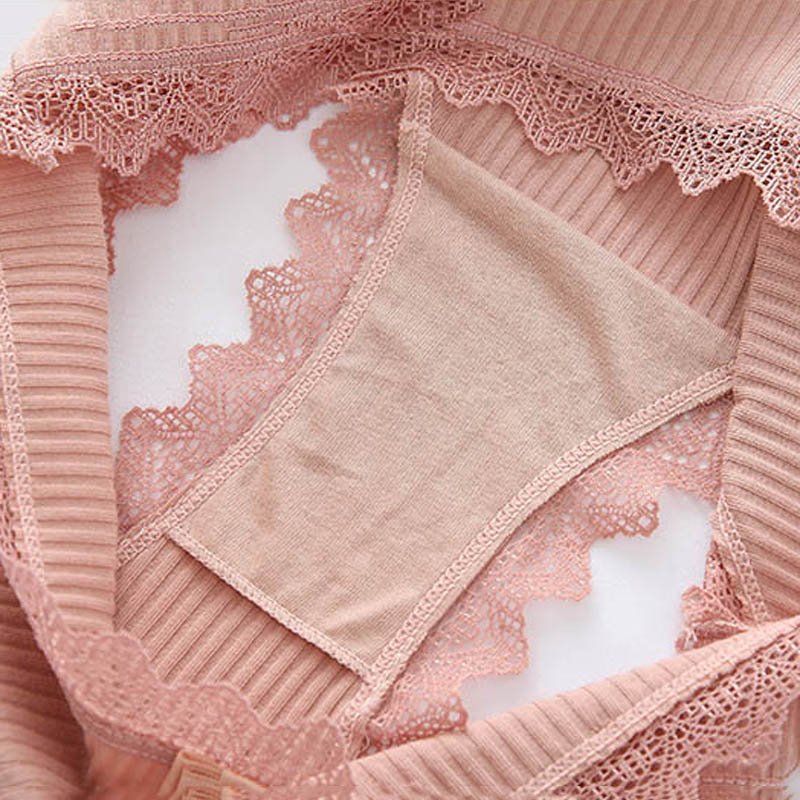3pcs Lace Panties Underwear Seamless Cute Bow Briefs Soft Comfort Lingerie Female Underpant