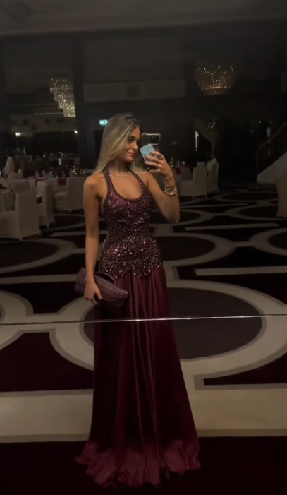 Vintage Halter Chiffon Beaded Prom Dress Long Mermaid Evening Dress D902