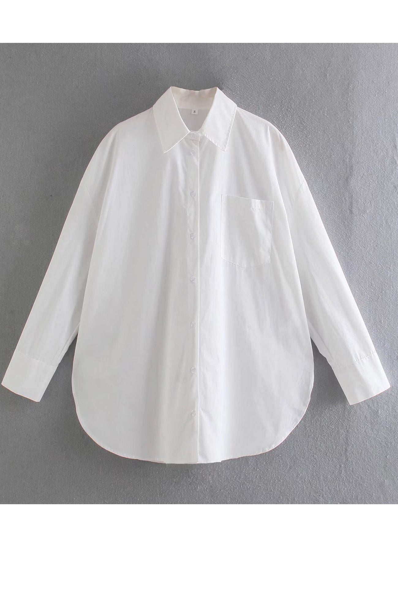 Candy Color Mid-length Cotton Blouse