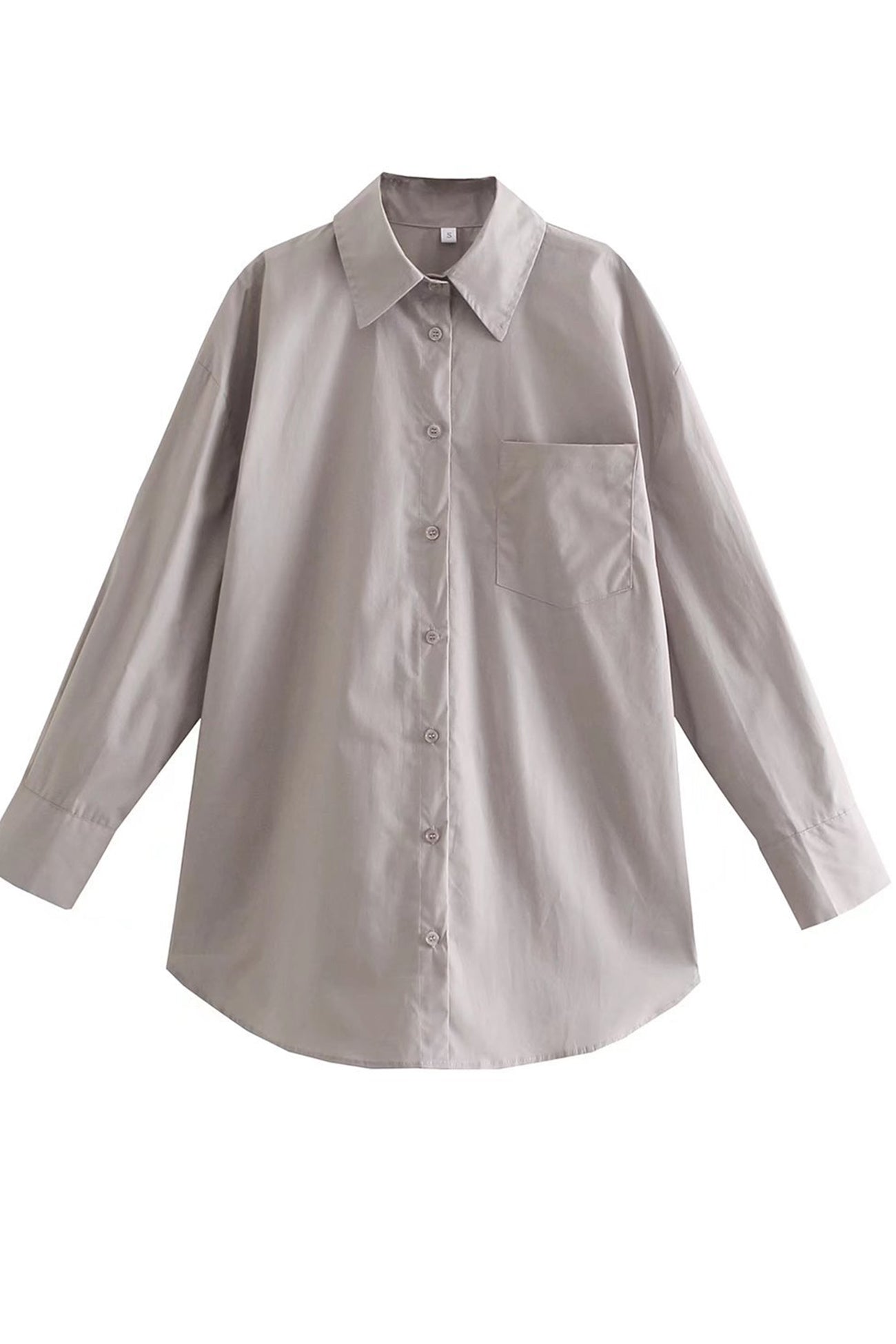 Candy Color Mid-length Cotton Blouse