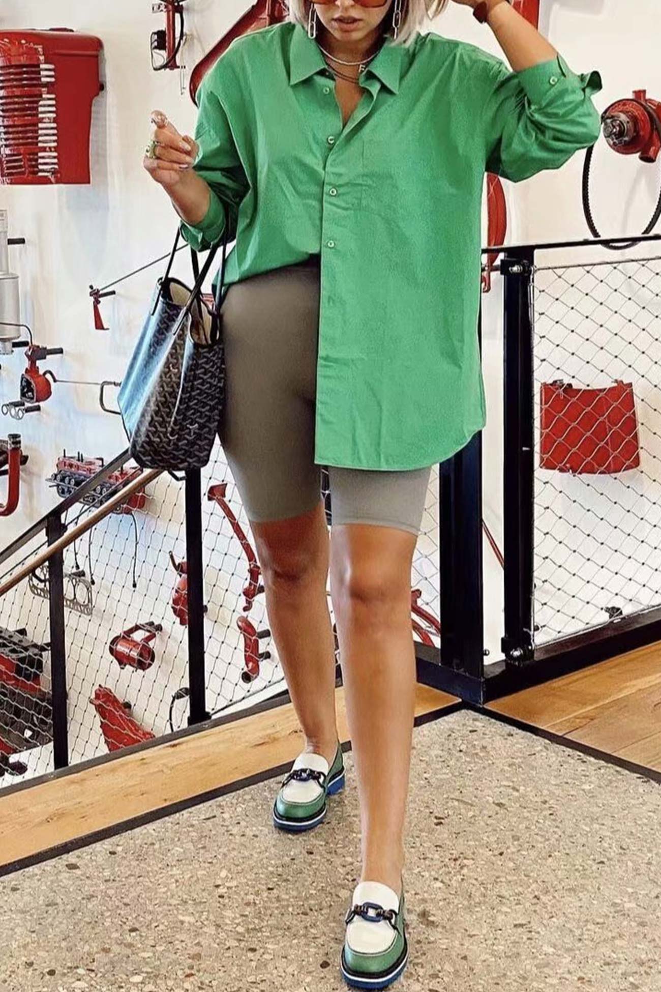 Candy Color Mid-length Cotton Blouse