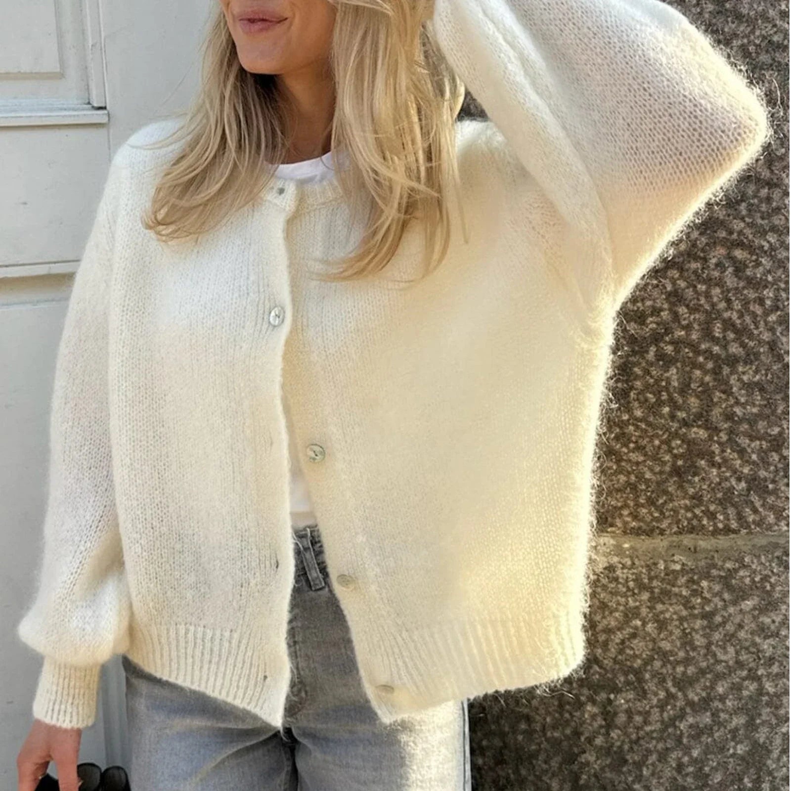 Y2K Long Sleeve Pullover Knit Casual Cardigan