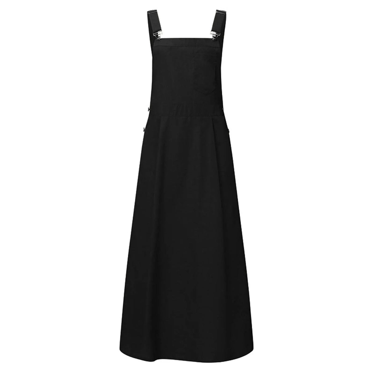 Pinafore Bib-Front Suspender A-Line Maxi Dress 4