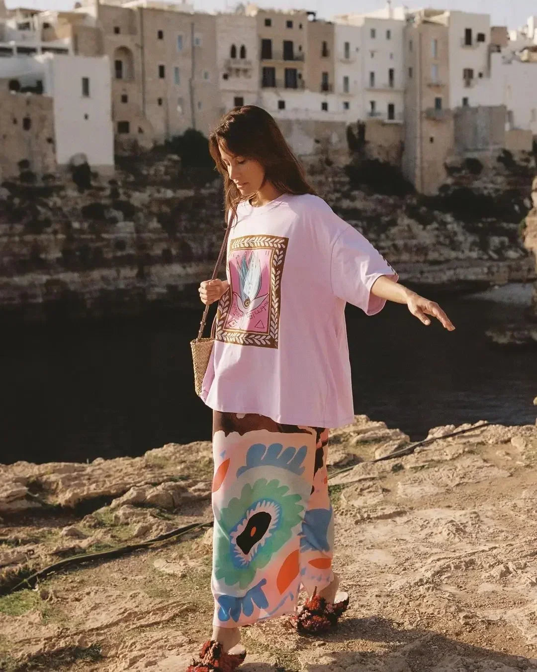 Casual Lotus Eyed Graphic T-shirt