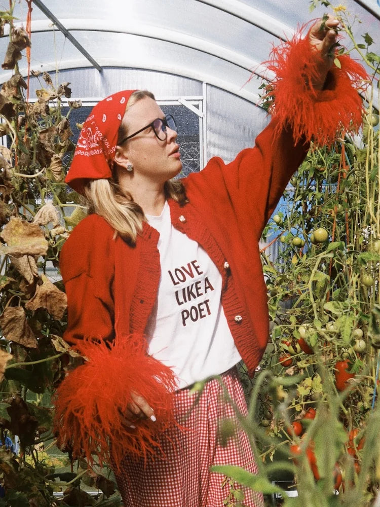 Feather Knitted Cardigan Christmas Sweater - Fashionpara