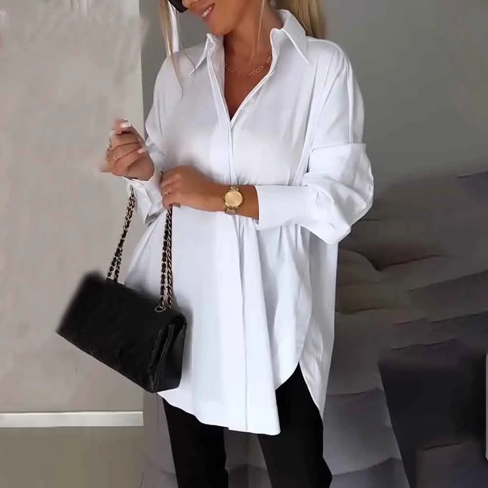 Casual Irregular Pullover Long Sleeve Blouse