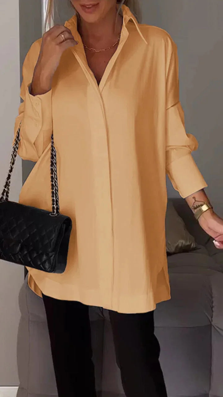Casual Irregular Pullover Long Sleeve Blouse