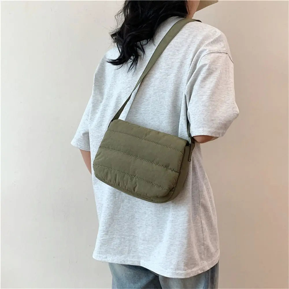 Lightweight Solid Color Cotton Casual Crossbody