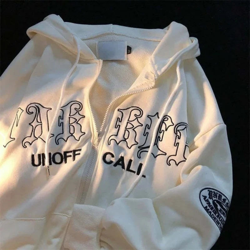 Casual Spring Gothic Letter Printed Oversized Hoodie 5