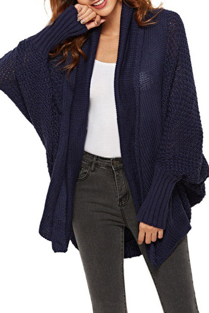 Casual Grey Midi Knit Sweater Cardigan  Fashionpara