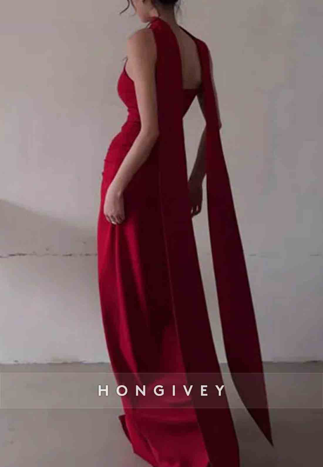 Burgundy Floor-Length Sleeveless Sheath Regular Straps Scoop Evening Gowns