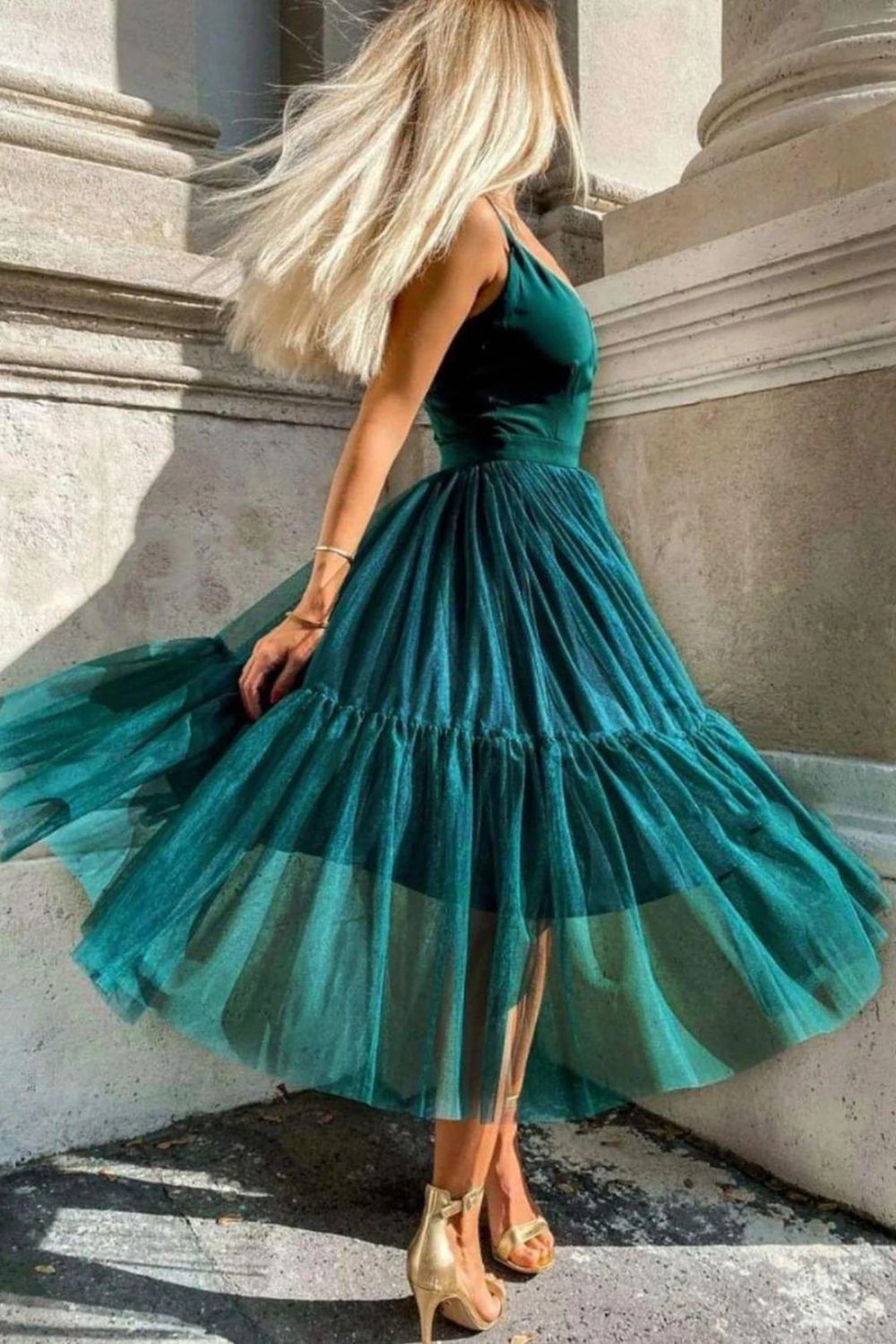 Charming A-line V-neck Spaghetti Straps Homecoming Dress - Fashionpara