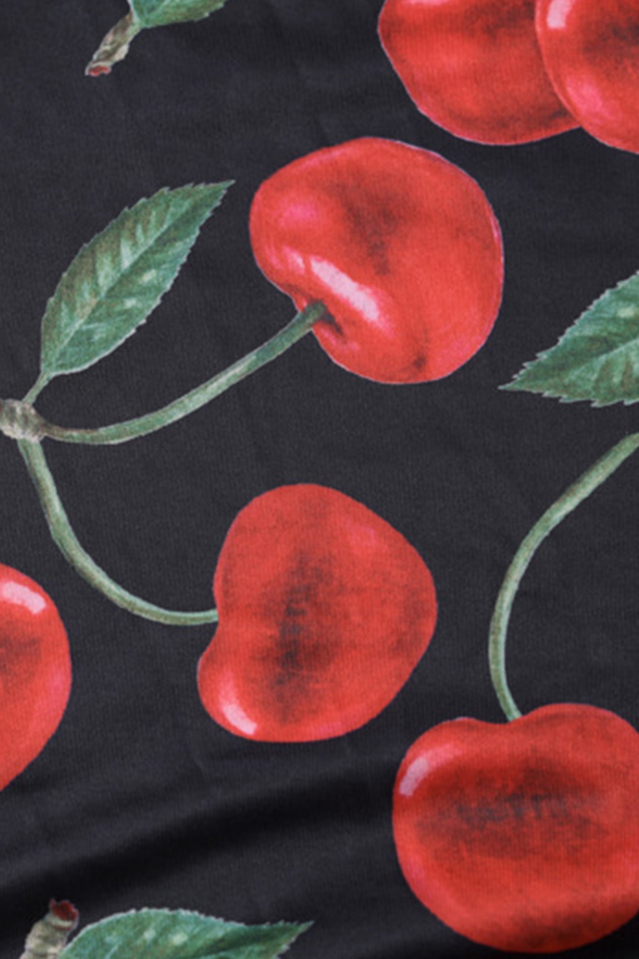 Cherry Print Drawstring Cami Dress