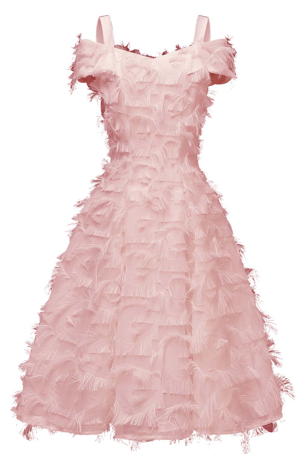 Chic Cold Shoulder Tassel Homecoming Dress - Mislish