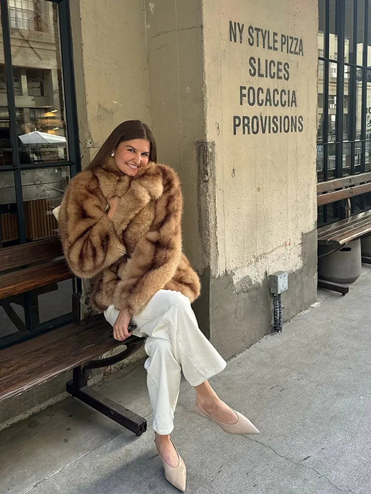 Warm Vintage Full Sleeve Lapel Coat