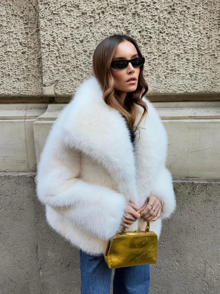 Fluffy Cropped Thermal Coat