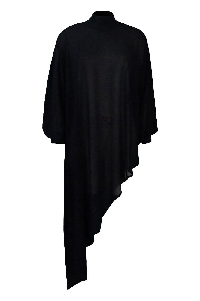 Mock Neck Batwing Sleeve Asymmetric High-Low Top 5
