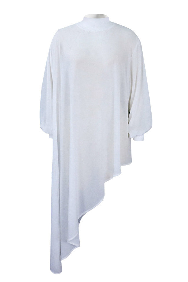 Mock Neck Batwing Sleeve Asymmetric High-Low Top 6