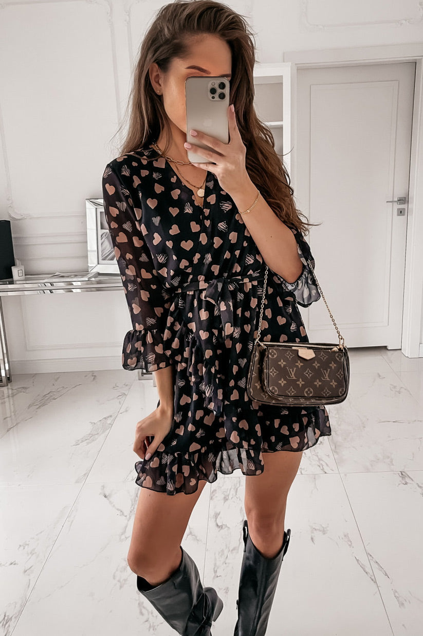 Chic Chiffon Print Mini Dress Fashionpara