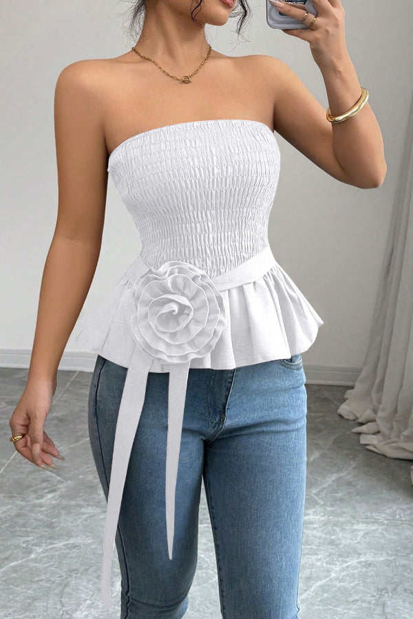 Sexy White Strapless Top