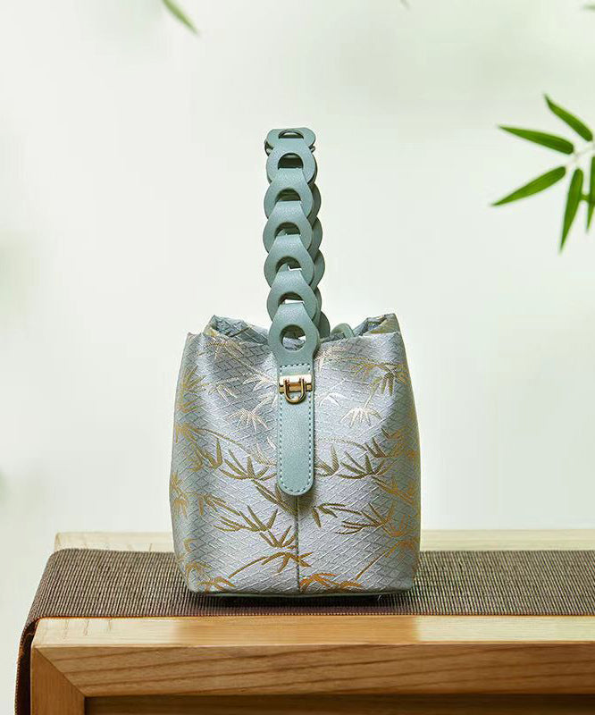 Jacquard Calf Leather Tote Handbag