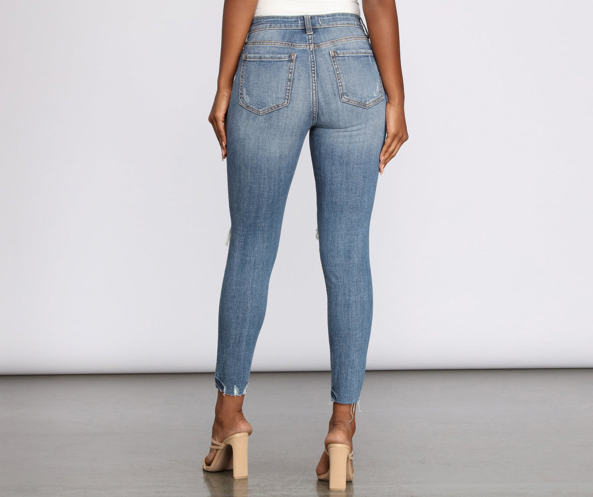 KittenAlarm - Clara High Rise Distressed Skinny Jeans
