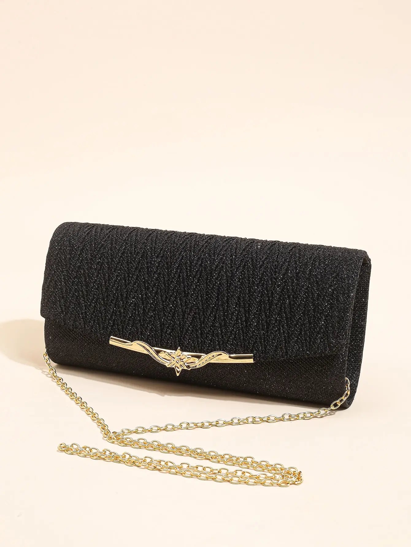 Glitter Envelope Evening Bag Detachable Chain Clutch Bag