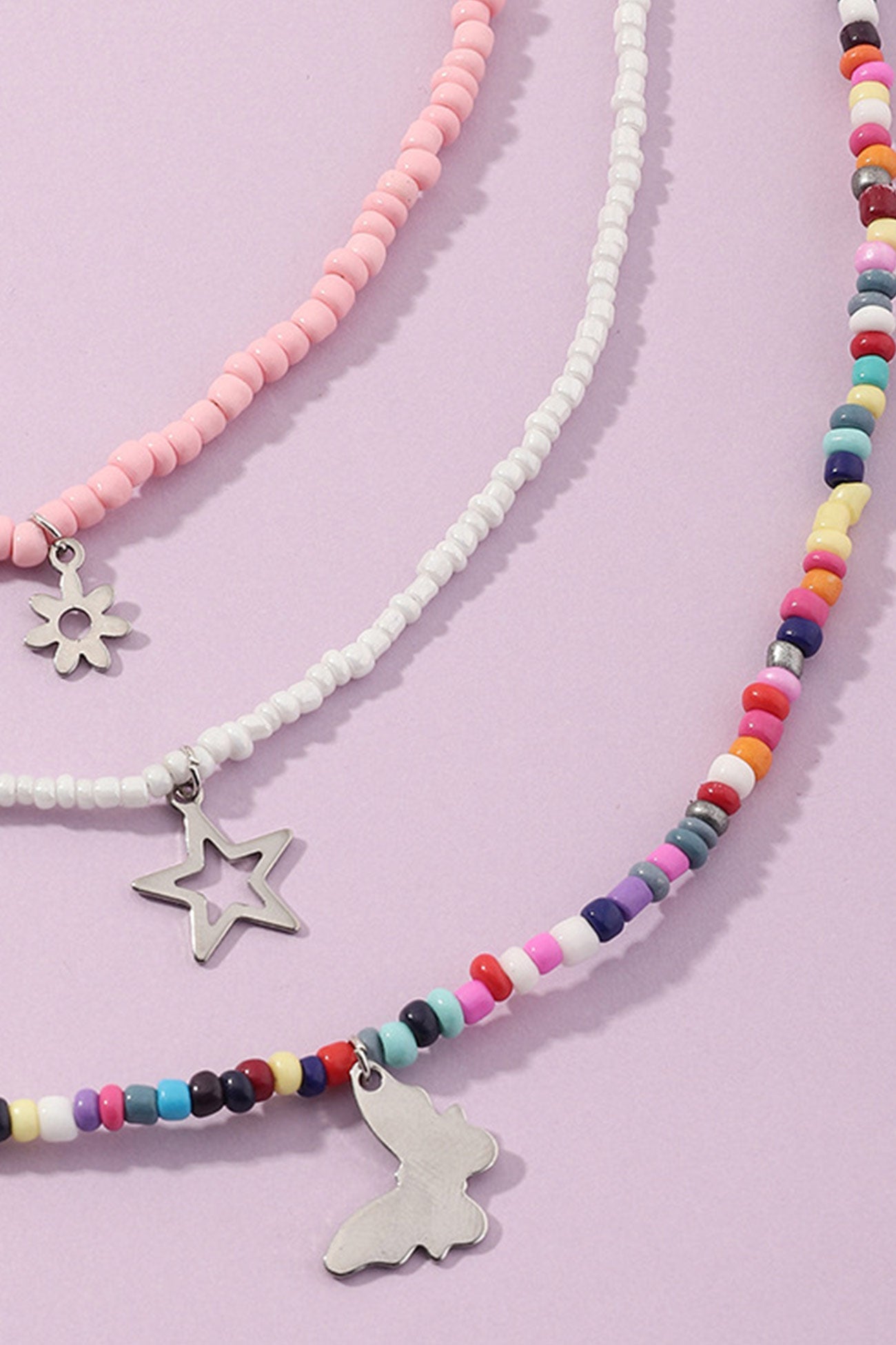 Colorful Beads Butterfly Necklaces