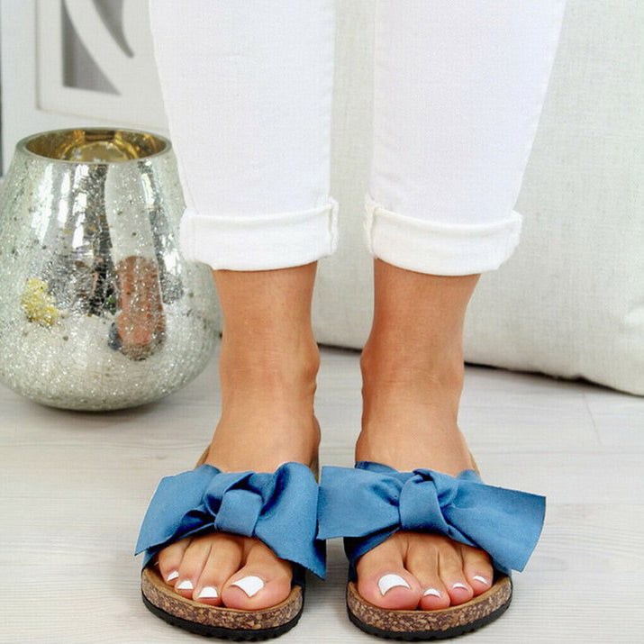 Comfort Flats Bowknot Decor Slippers - Mislish