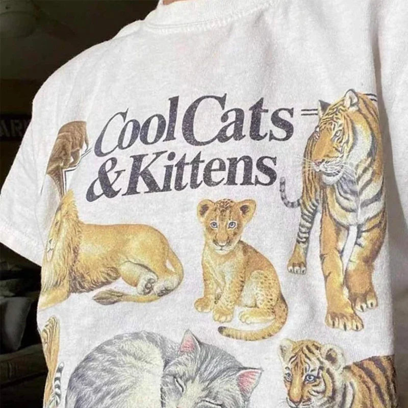 Cool Cats And Kittens Vintage T-shirt