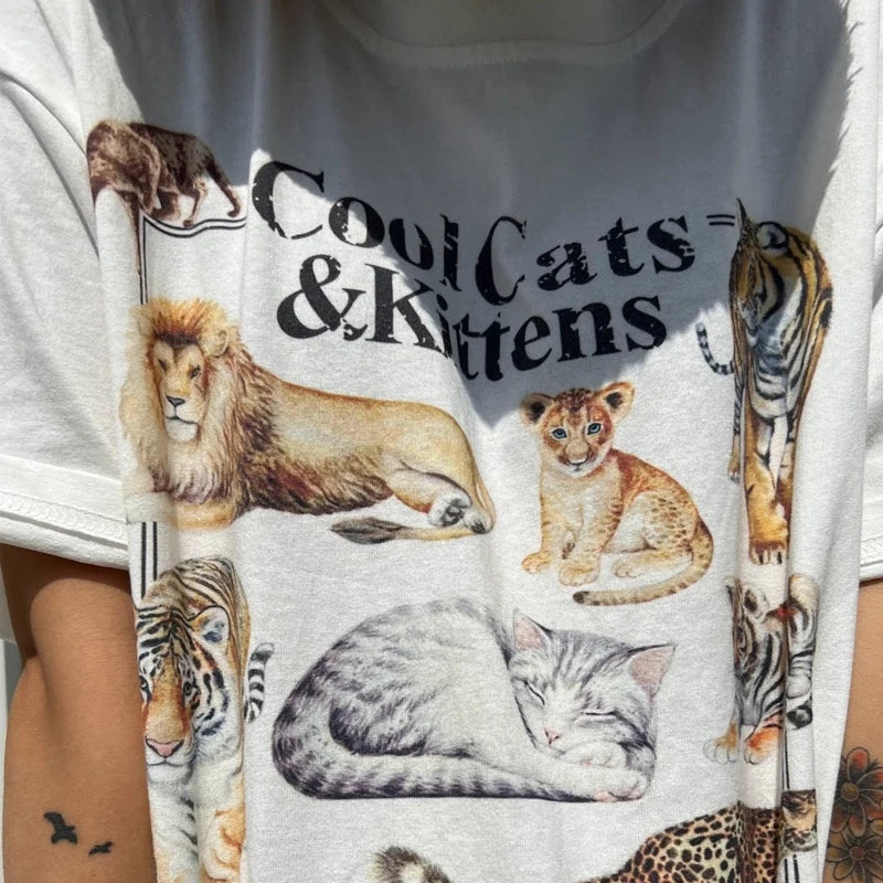 Cool Cats And Kittens Vintage T-shirt