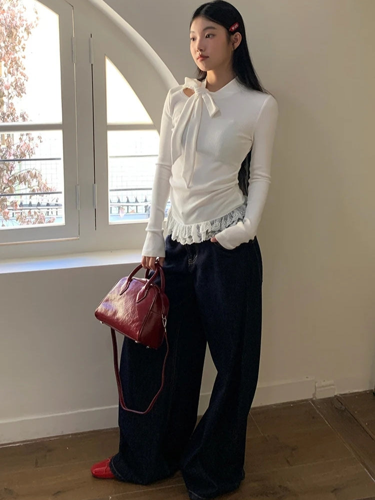 Coquette Bow Neck Blouse - Fashionpara