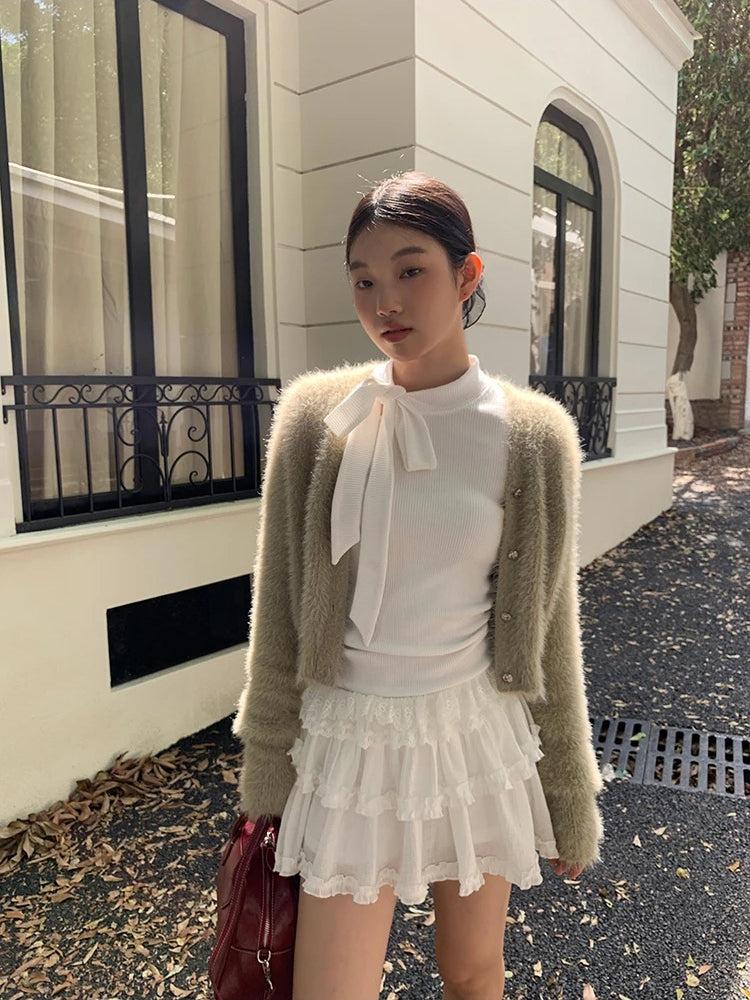 Coquette Bow Neck Blouse - Fashionpara