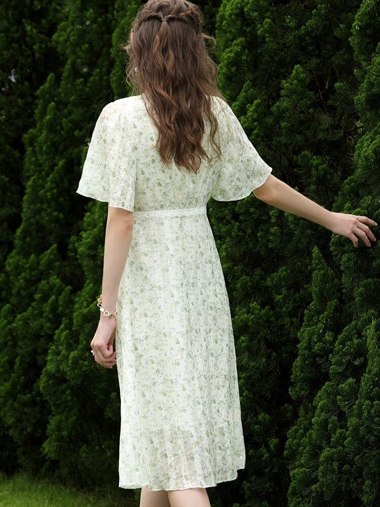 Cottagecore Floral Midi Dress