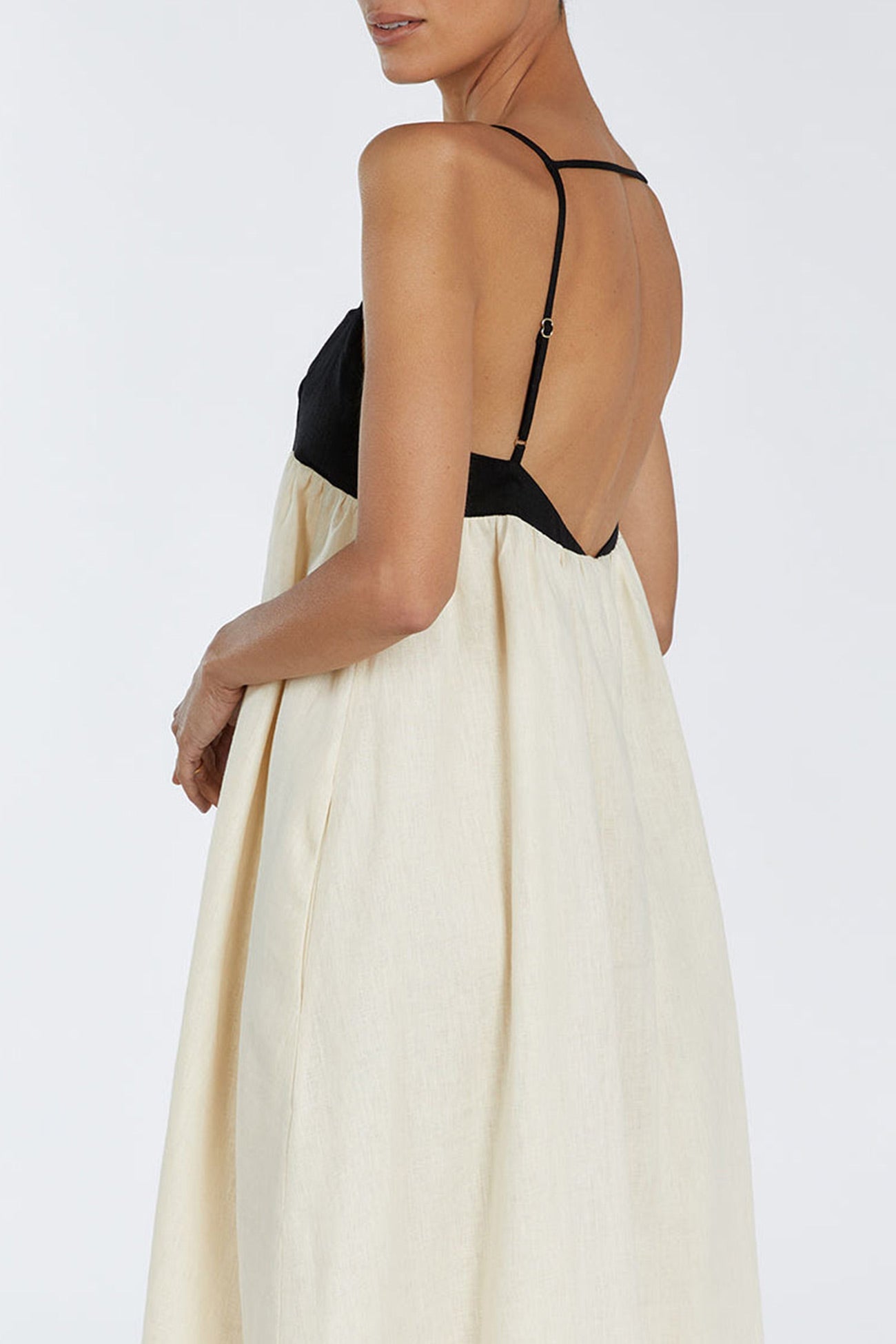 Cotton Contrast Patchwork Cami Dress - Fashionpara