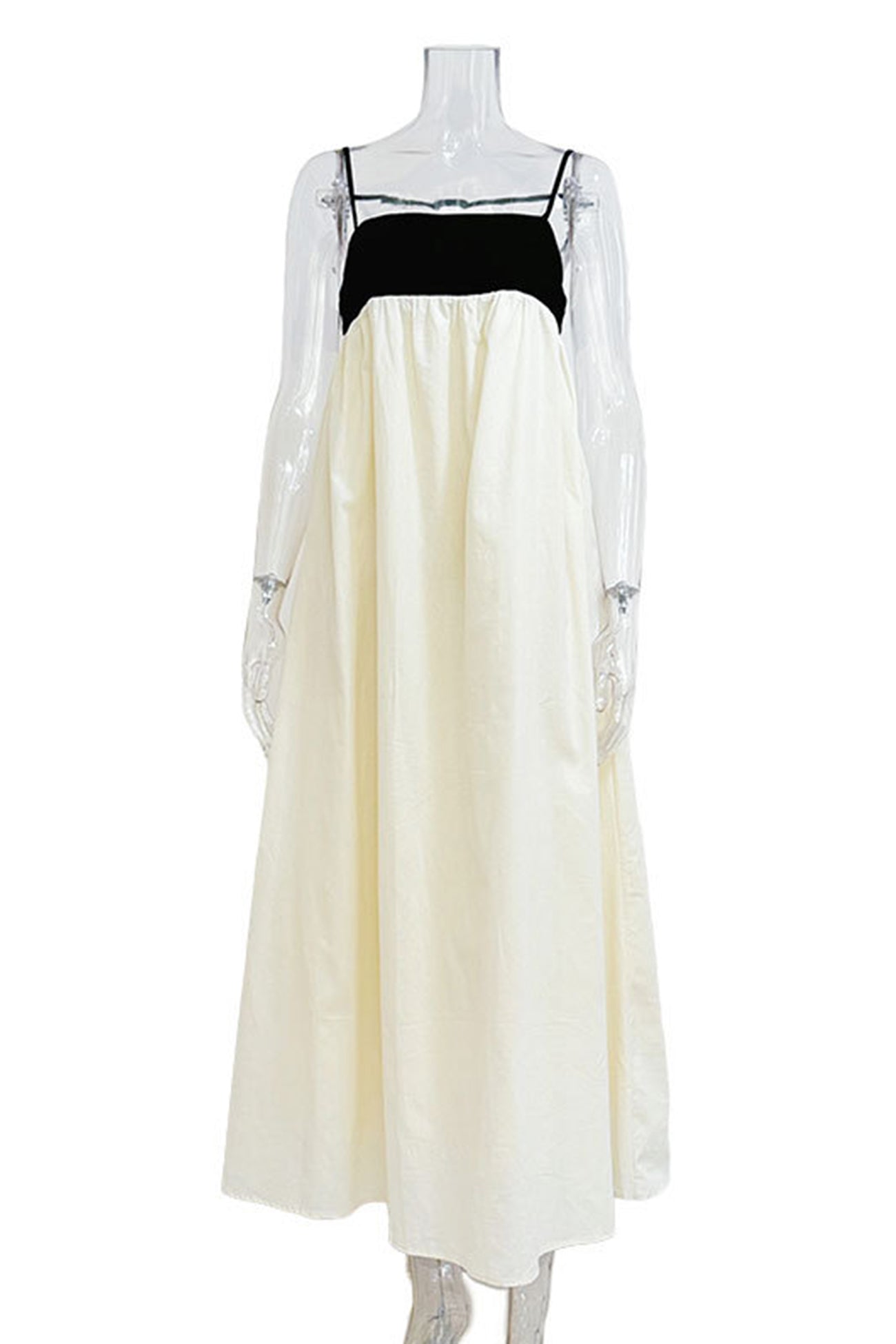 Cotton Contrast Patchwork Cami Dress - Fashionpara