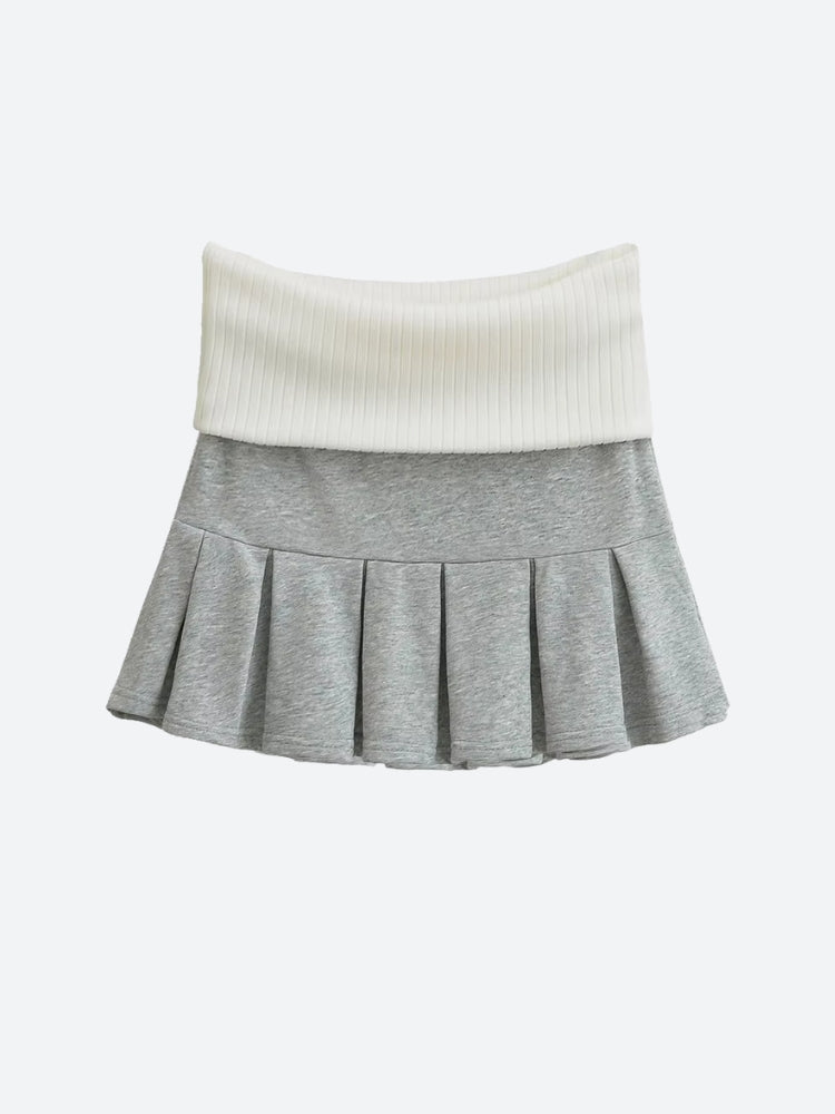 Cropped Hoodie & Mini Skirt Two Piece Set - Fashionpara