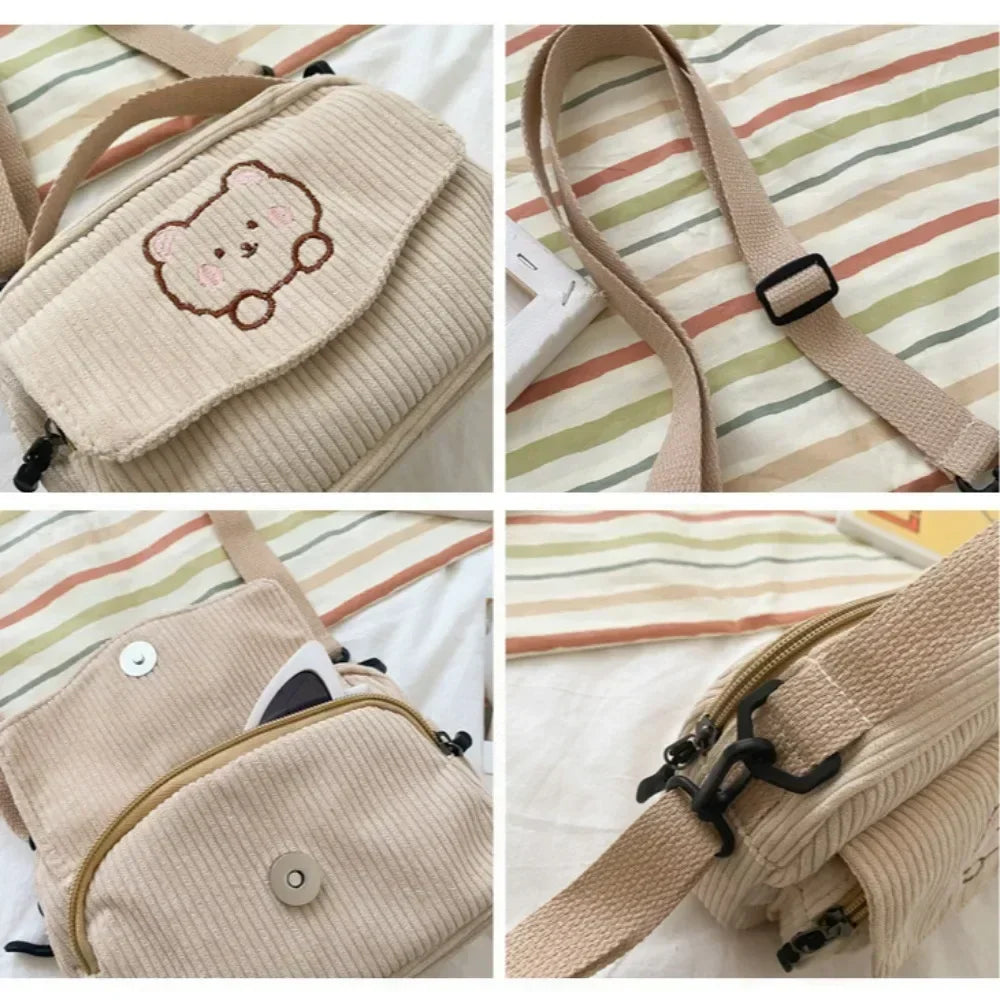 Cartoon Bear Casual Crossbody Shoulder Bag