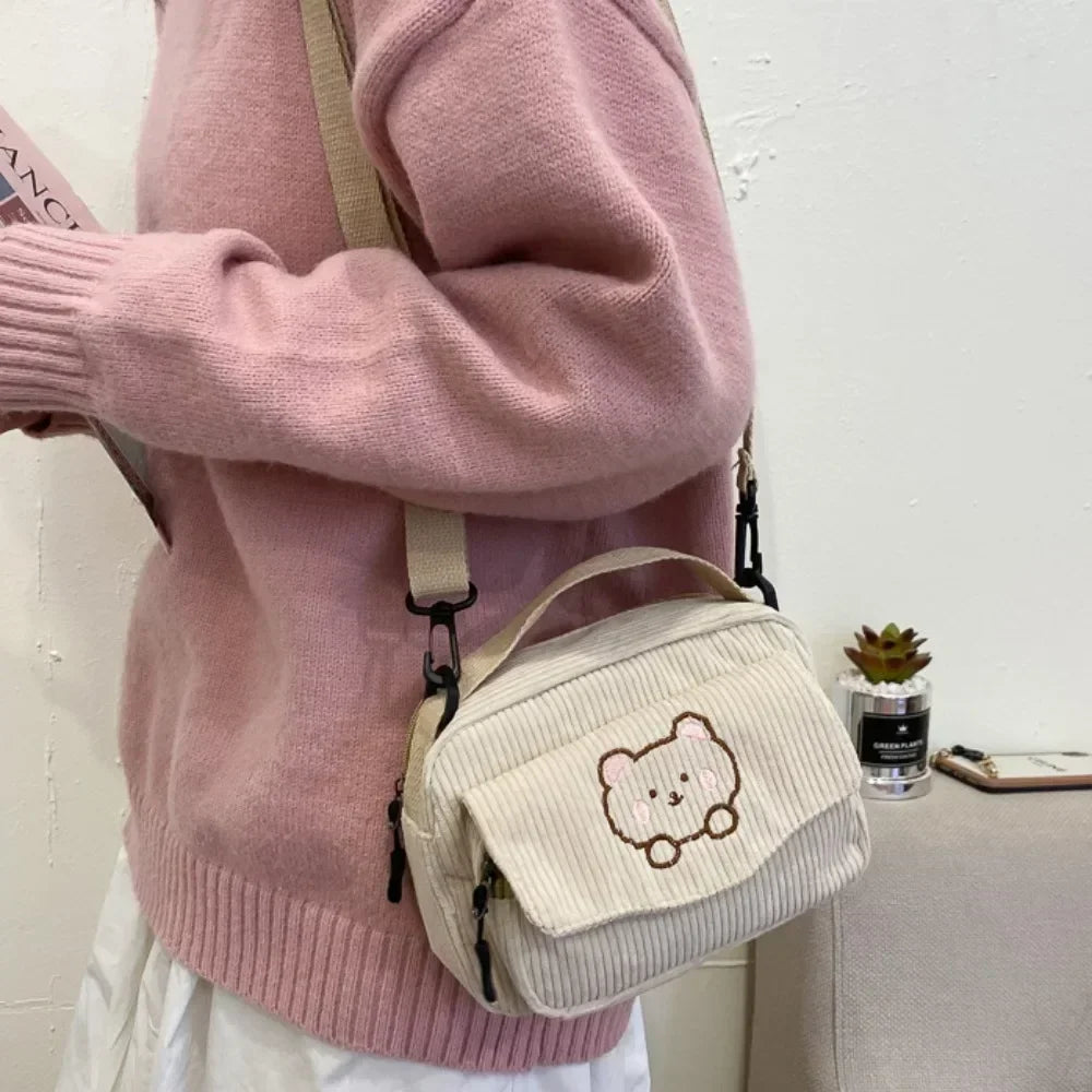 Cartoon Bear Casual Crossbody Shoulder Bag