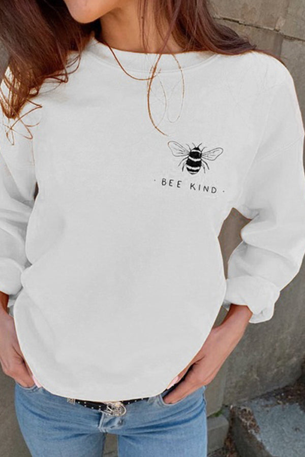 Cute Print Scoop Pullover Sweatshirt - Mislish