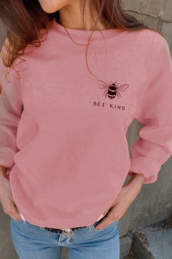 Cute Print Scoop Pullover Sweatshirt - Mislish