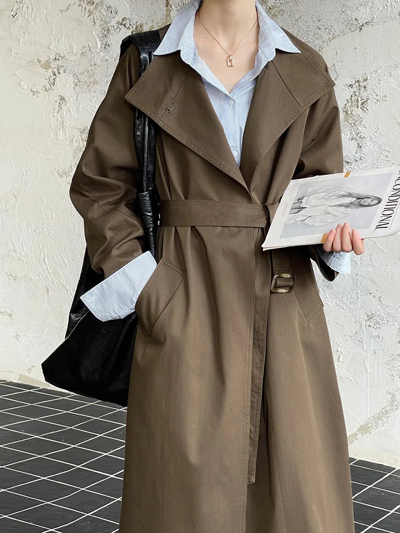 Trench Coat Big Lapel Loose Overcoat