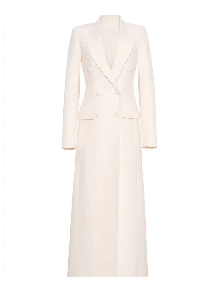 Blazer Notched Collar Double-Breasted Overcoat